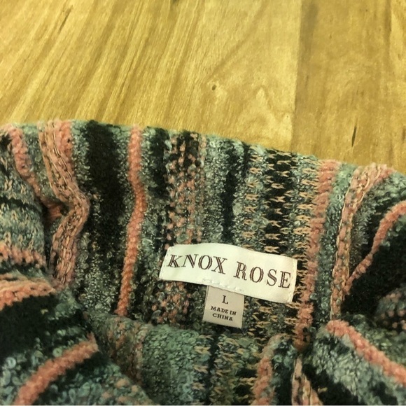 Knox Rose Coogi Style Cowl Neck Pullover Sweater Womens Size Large Soft Cozy - Picture 6 of 7